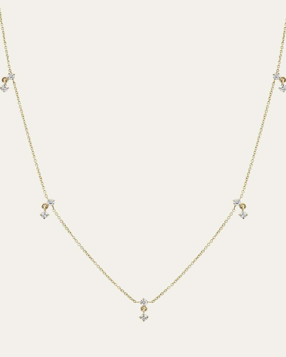 18K Yellow Gold Eclat Diamond Station Necklace